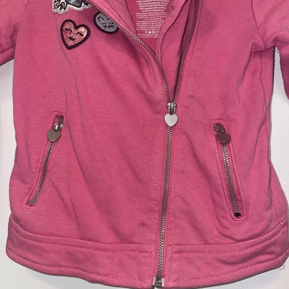 Pink Kids Jacket with Fun Patches
